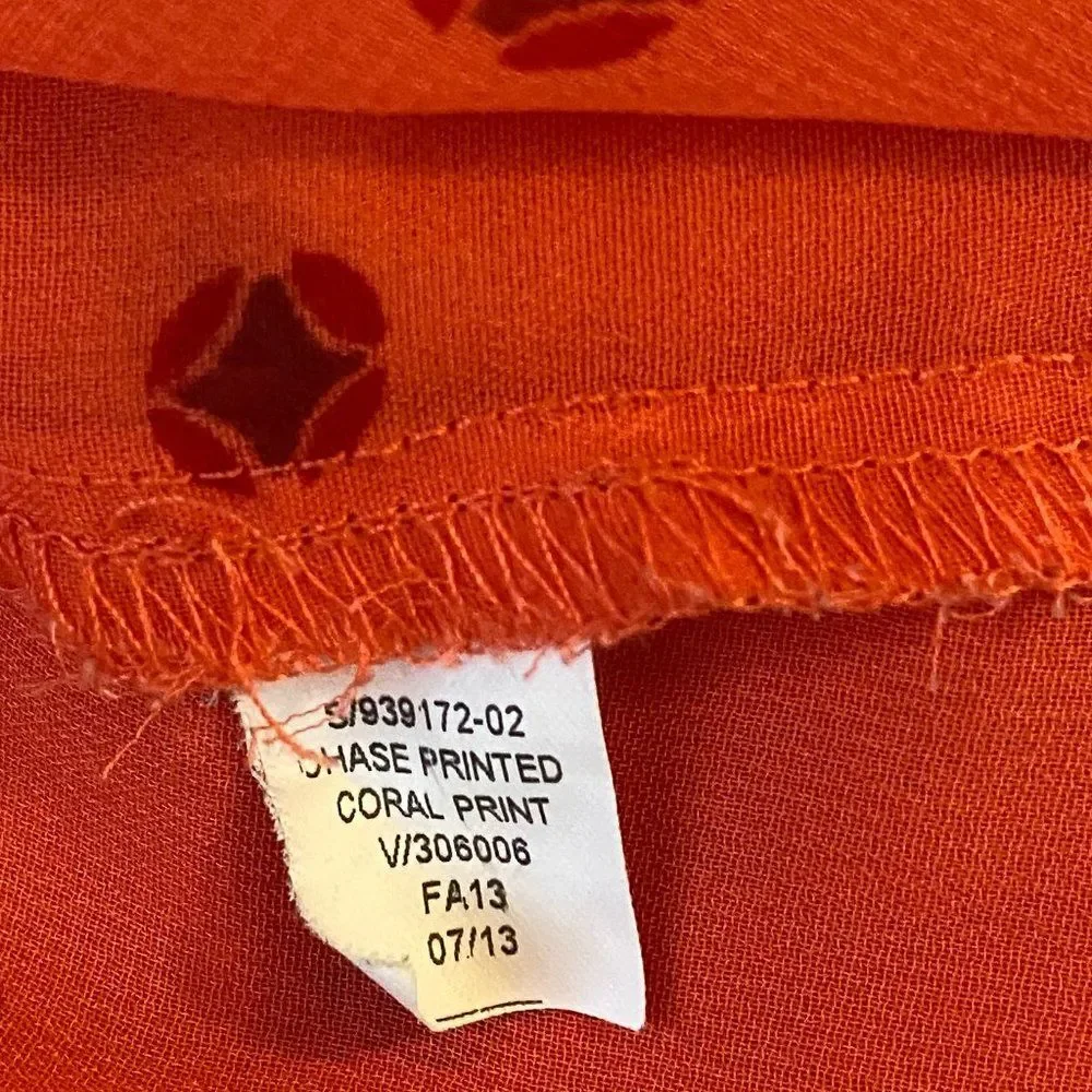 Old Navy Coral Three Quarter Sleeve Sheer Top Womens Size L
